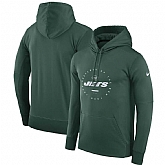 Men's New York Jets Nike Sideline Property Of Wordmark Logo Performance Pullover Hoodie Green,baseball caps,new era cap wholesale,wholesale hats
